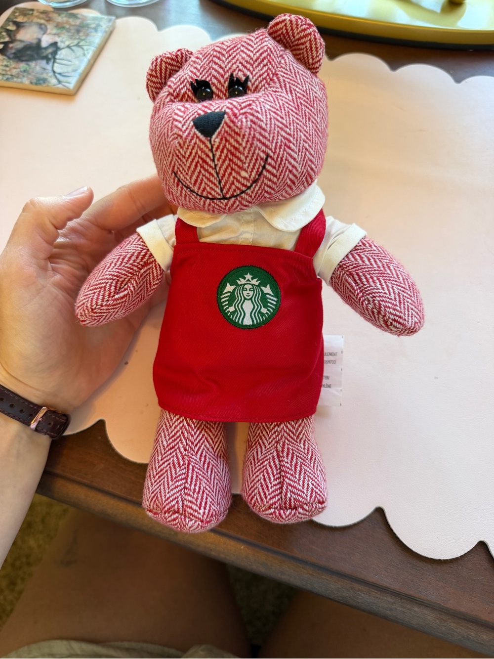 Starbucks Red Teddy Bear Plush with Apron 2016
